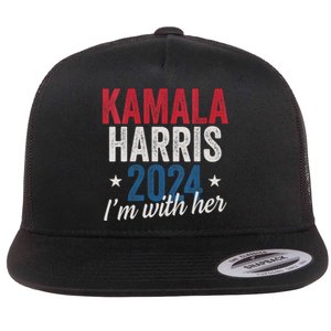 Kamala Harris 2024 Support Im With Her Kamala Harris 2024 Flat Bill Trucker Hat