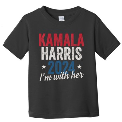 Kamala Harris 2024 Support Im With Her Kamala Harris 2024 Toddler T-Shirt