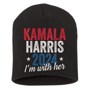 Kamala Harris 2024 Support Im With Her Kamala Harris 2024 Short Acrylic Beanie