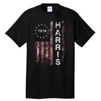 Kamala Harris 2024 For President Campaign Us Flag Vintage Tall T-Shirt