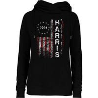 Kamala Harris 2024 For President Campaign Us Flag Vintage Womens Funnel Neck Pullover Hood