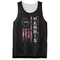 Kamala Harris 2024 For President Campaign Us Flag Vintage Mesh Reversible Basketball Jersey Tank