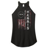 Kamala Harris 2024 For President Campaign Us Flag Vintage Women's Perfect Tri Rocker Tank