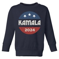 Kamala Harris 2024 For President Retro Toddler Sweatshirt