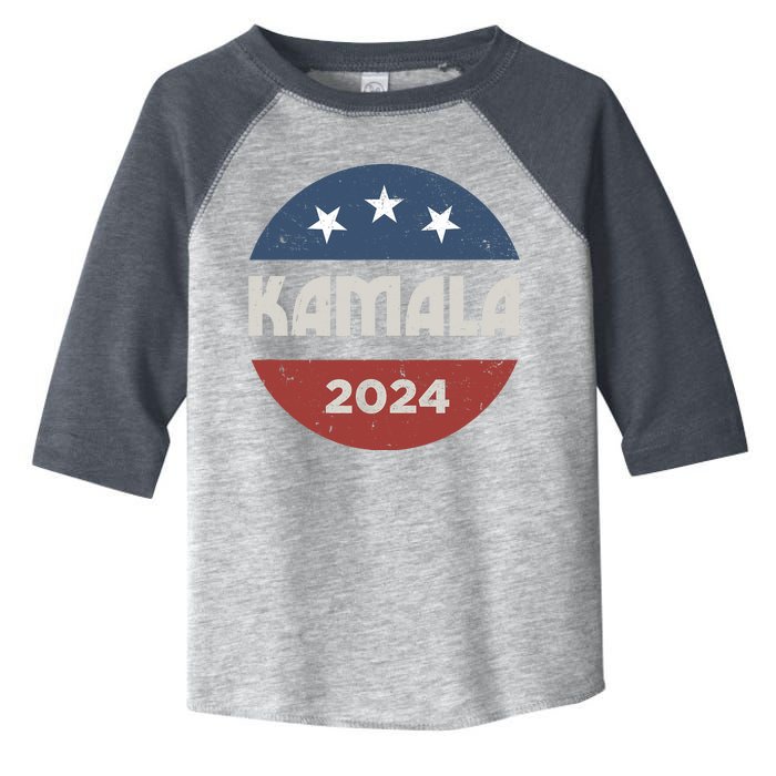 Kamala Harris 2024 For President Retro Toddler Fine Jersey T-Shirt