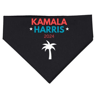 Kamala Harris 2024 Us Election Coconut Funny Meme Design USA-Made Doggie Bandana