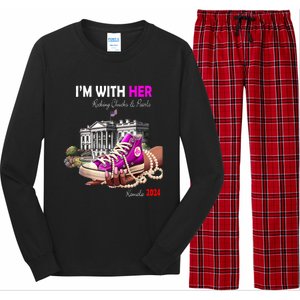 Kamala Harris 2024 IM With Her Rocking Chucks & Pearls Long Sleeve Pajama Set