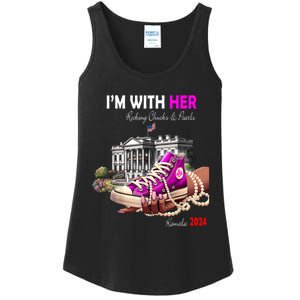 Kamala Harris 2024 IM With Her Rocking Chucks & Pearls Ladies Essential Tank