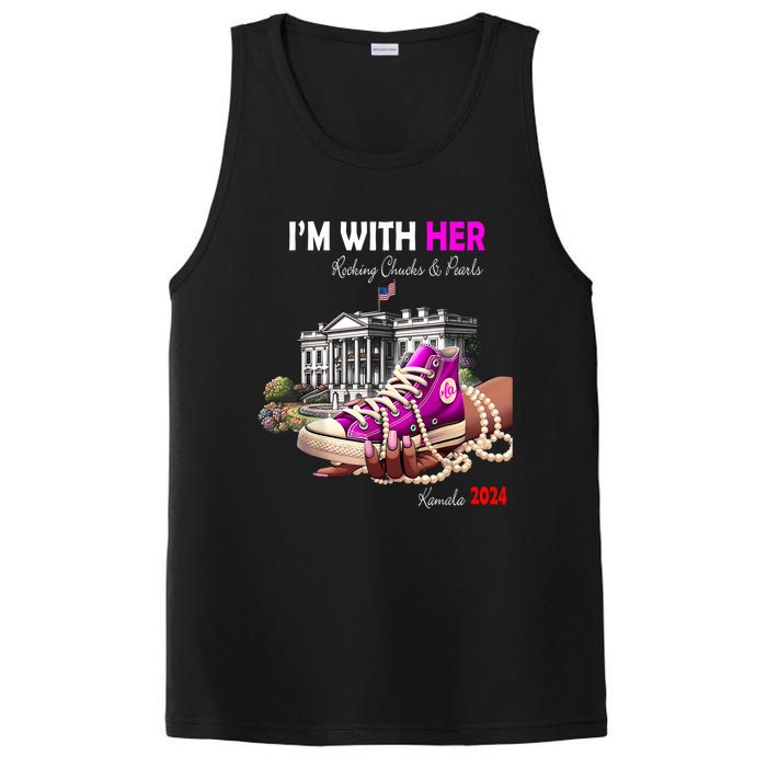 Kamala Harris 2024 IM With Her Rocking Chucks & Pearls PosiCharge Competitor Tank