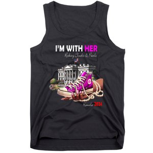 Kamala Harris 2024 IM With Her Rocking Chucks & Pearls Tank Top