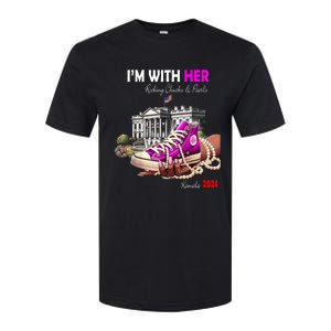 Kamala Harris 2024 IM With Her Rocking Chucks & Pearls Softstyle CVC T-Shirt