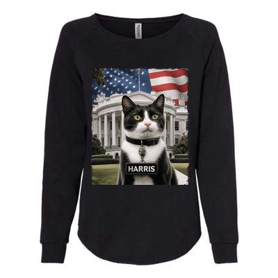 Kamala Harris 2024 President Gifts Funny Childless Cat Ladies For Harris 2024 Womens California Wash Sweatshirt