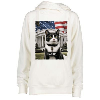 Kamala Harris 2024 President Gifts Funny Childless Cat Ladies For Harris 2024 Womens Funnel Neck Pullover Hood