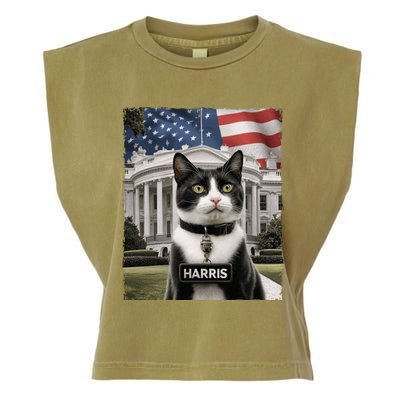 Kamala Harris 2024 President Gifts Funny Childless Cat Ladies For Harris 2024 Garment-Dyed Women's Muscle Tee