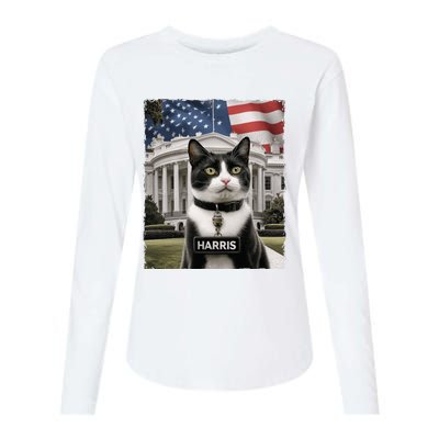 Kamala Harris 2024 President Gifts Funny Childless Cat Ladies For Harris 2024 Womens Cotton Relaxed Long Sleeve T-Shirt