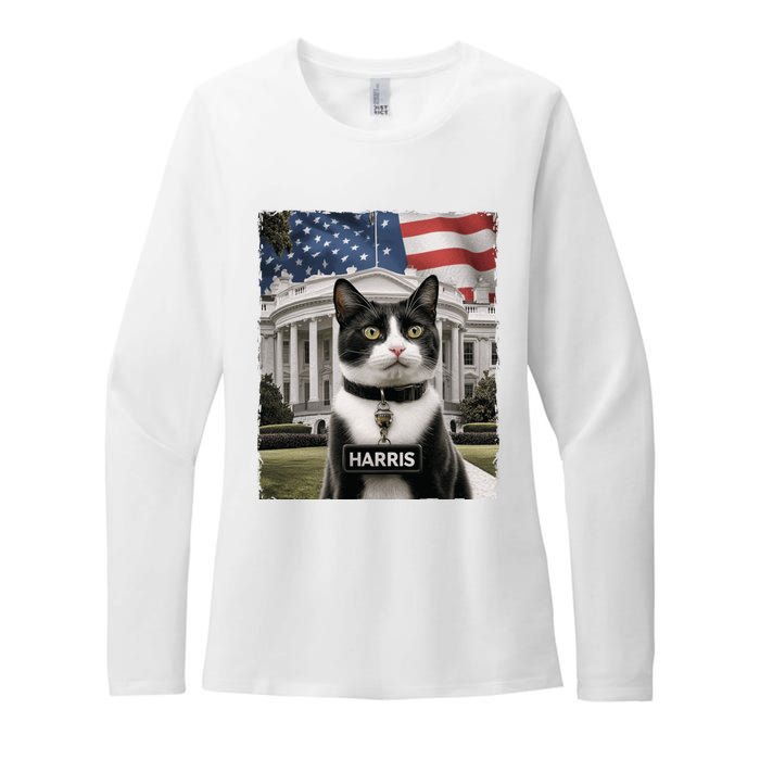 Kamala Harris 2024 President Gifts Funny Childless Cat Ladies For Harris 2024 Womens CVC Long Sleeve Shirt