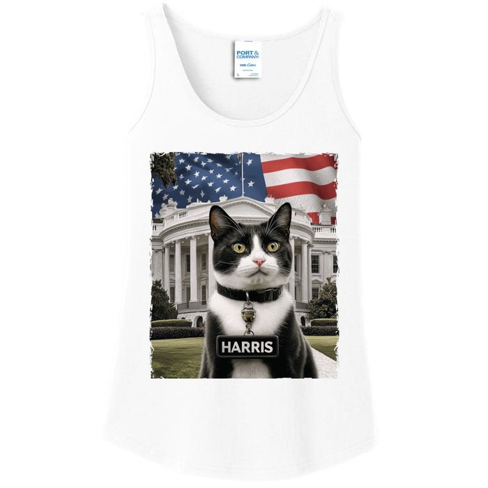 Kamala Harris 2024 President Gifts Funny Childless Cat Ladies For Harris 2024 Ladies Essential Tank