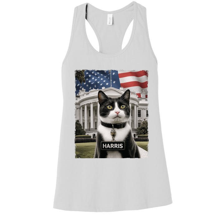 Kamala Harris 2024 President Gifts Funny Childless Cat Ladies For Harris 2024 Women's Racerback Tank