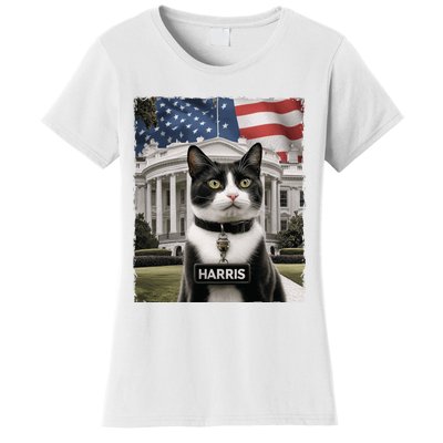 Kamala Harris 2024 President Gifts Funny Childless Cat Ladies For Harris 2024 Women's T-Shirt