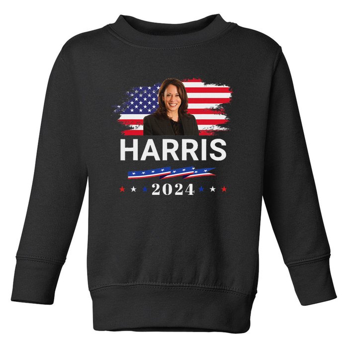 Kamala Harris 2024 Kamala Harris For President 2024 Toddler Sweatshirt