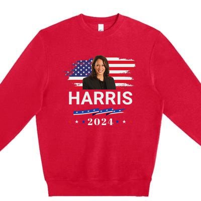 Kamala Harris 2024 Kamala Harris For President 2024 Premium Crewneck Sweatshirt