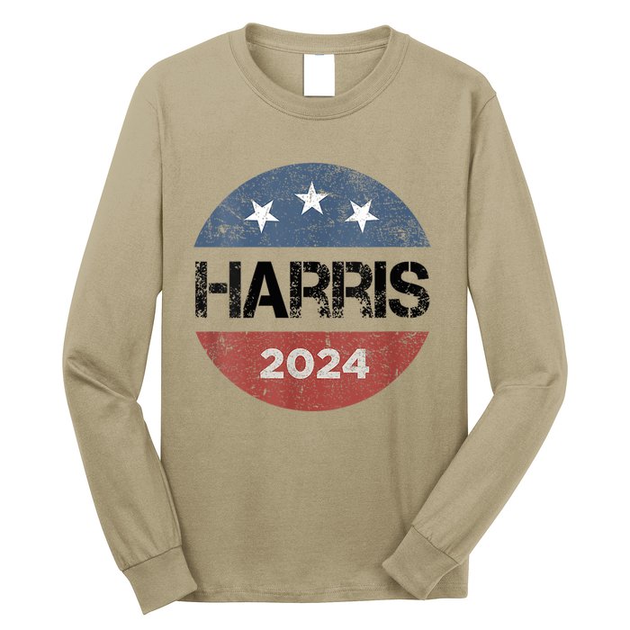 Kamala Harris 2024 For President Campaign Us Flag Long Sleeve Shirt