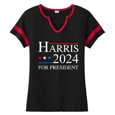 Kamala Harris 2024 For President Election Campaign Ladies Halftime Notch Neck Tee