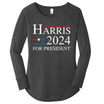 Kamala Harris 2024 For President Election Campaign Women's Perfect Tri Tunic Long Sleeve Shirt