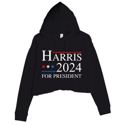 Kamala Harris 2024 For President Election Campaign Crop Fleece Hoodie