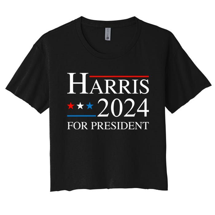 Kamala Harris 2024 For President Election Campaign Women's Crop Top Tee