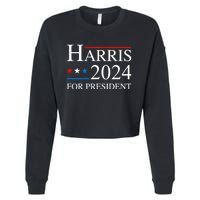 Kamala Harris 2024 For President Election Campaign Cropped Pullover Crew