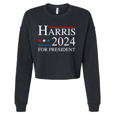 Kamala Harris 2024 For President Election Campaign Cropped Pullover Crew