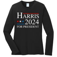 Kamala Harris 2024 For President Election Campaign Ladies Long Sleeve Shirt