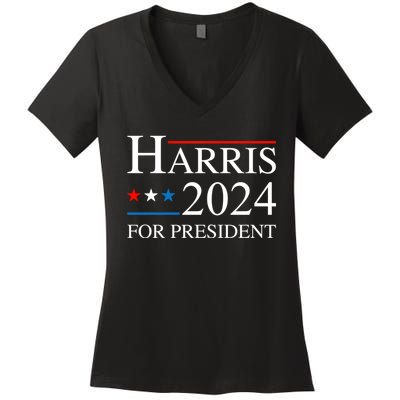 Kamala Harris 2024 For President Election Campaign Women's V-Neck T-Shirt