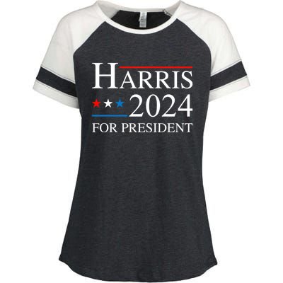 Kamala Harris 2024 For President Election Campaign Enza Ladies Jersey Colorblock Tee