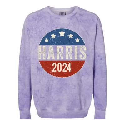 Kamala Harris 2024 For President Campaign Us Flag Colorblast Crewneck Sweatshirt