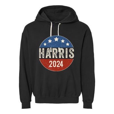 Kamala Harris 2024 For President Campaign Us Flag Garment-Dyed Fleece Hoodie