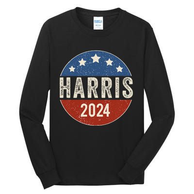 Kamala Harris 2024 For President Campaign Us Flag Tall Long Sleeve T-Shirt