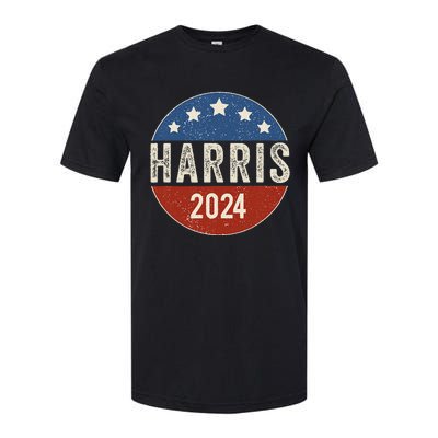 Kamala Harris 2024 For President Campaign Us Flag Softstyle CVC T-Shirt