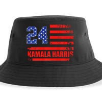 Kamala Harris 2024 Harris 2024 For President American Flag Sustainable Bucket Hat