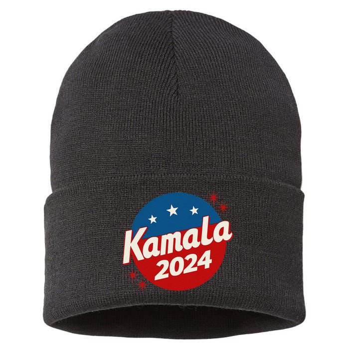 Kamala Harris 2024 For President I Am Speaking Vintage Sustainable Knit Beanie