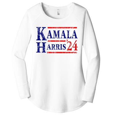 Kamala Harris 24 President Usa Democrat Party Women's Perfect Tri Tunic Long Sleeve Shirt