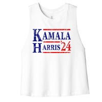 Kamala Harris 24 President Usa Democrat Party Women's Racerback Cropped Tank