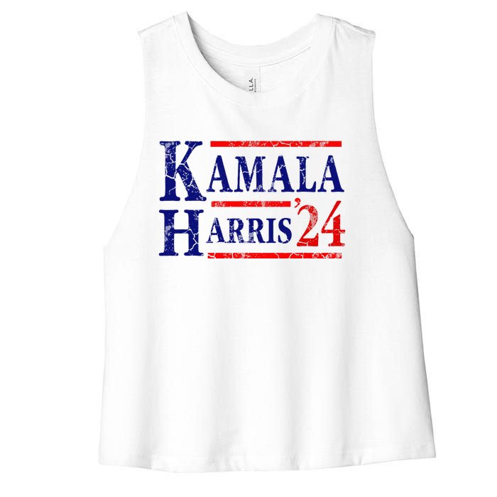 Kamala Harris 24 President Usa Democrat Party Women's Racerback Cropped Tank