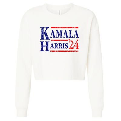 Kamala Harris 24 President Usa Democrat Party Cropped Pullover Crew