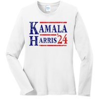 Kamala Harris 24 President Usa Democrat Party Ladies Long Sleeve Shirt