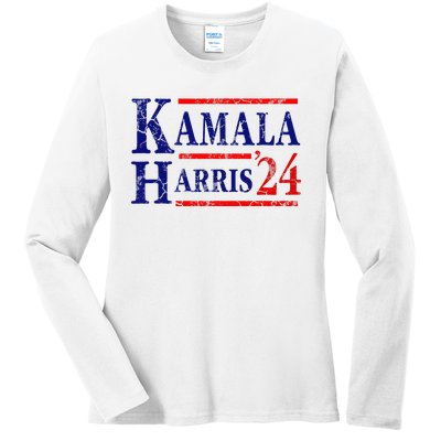 Kamala Harris 24 President Usa Democrat Party Ladies Long Sleeve Shirt