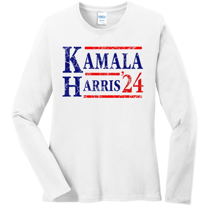 Kamala Harris 24 President Usa Democrat Party Ladies Long Sleeve Shirt