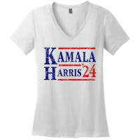 Kamala Harris 24 President Usa Democrat Party Women's V-Neck T-Shirt