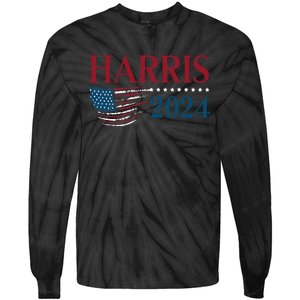 Kamala Harris 2024 For President Campaign Tie-Dye Long Sleeve Shirt